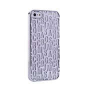 Пластиковый дизайн чехол-накладка Marc Jacobs Silver для iPhone 5