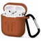 Чехол для AirPods силиконовый с карабином, Оранжевый